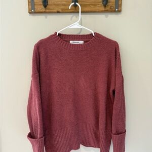 Ambiance Red Cowl Neck Sweater Cozy and Versatile